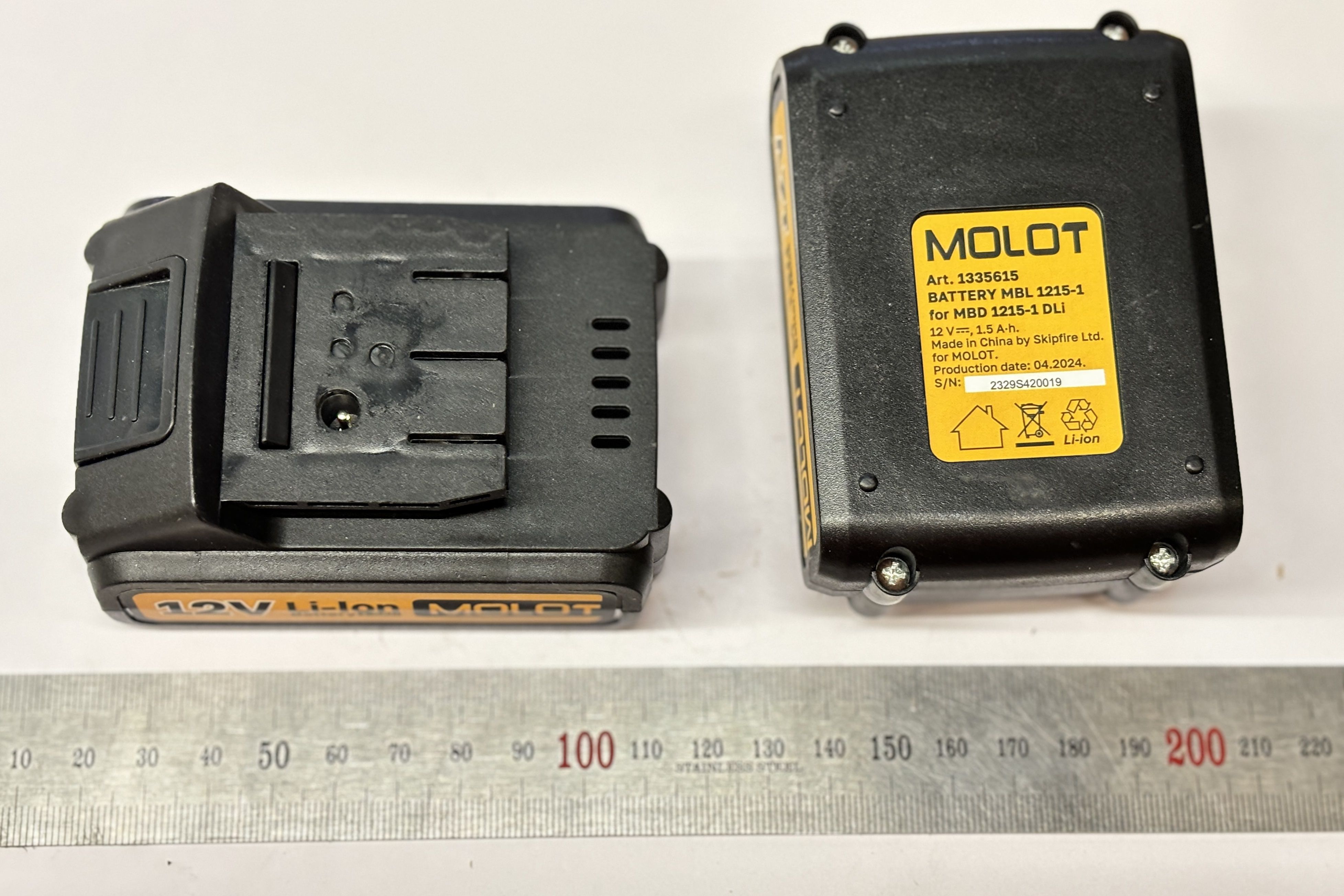 Аккумулятор MOLOT MBL 1215-1 для MBD 1215-1 DLi