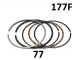 кольца поршневые 77мм 177F